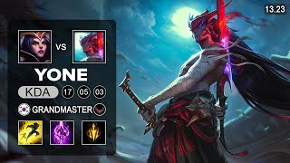 Yone vs LeBlanc Mid  KR Grandmaster  Patch 1323 Season 13 [upl. by Odiug]