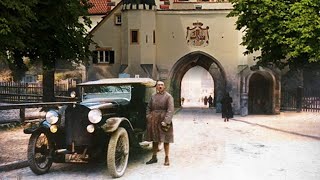 Hitler posing at the gate to the town of Landsberg am Lech [upl. by Inol]