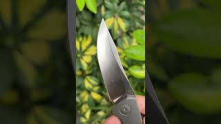 Reconnaissance Adzin Flipper – Stonewash M390 Blade – Stonewash Titanium Handle Knife From Recon 1 [upl. by Noy966]