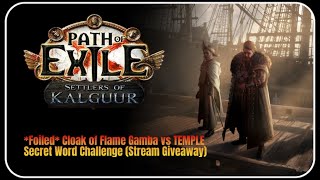 Foiled Cloak of Flame Gamba vs TEMPLE  Stream Giveaway [upl. by Blackman]