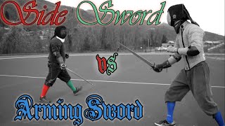 Arming Sword vs Sidesword  Christmas Sparring 2019 [upl. by Ydnac]