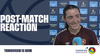 Kathleen McGovern PostMatch Reaction  Spartans 03 Hearts  Scottish Gas Womens Scottish Cup [upl. by Assirrac]