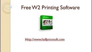 Free W2 Printing Software [upl. by Doralynn]