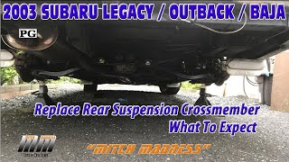 2003 Subaru Replace Rear Suspension Crossmember  Subframe [upl. by Danielson]