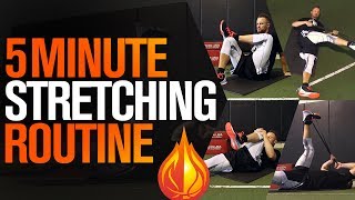 5 Minute Basketball Stretching Routine with Coach Alan Stein [upl. by Mcnamara]