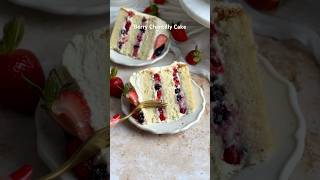 The Berry Chantilly Cake of your dreams 🤤🍓🫐 recipe cake cakerecipe [upl. by Zacek]