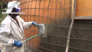 🎆 Stucco Sprayer Hopper Gun Application Video 🎆 [upl. by Gilletta]