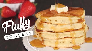 Eggless Fluffy Pancakes  Easy One Bowl  How Tasty Channel [upl. by Ecyal]