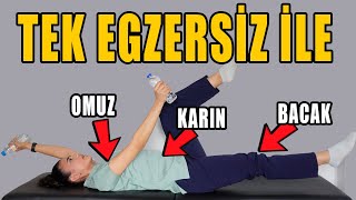 TEK EGZERSİZ İLE KARIN BACAKOMUZ KASLARINIZI ÇALIŞTIRIN aktifizyo fiziktedavi egzersiz [upl. by Mariska]