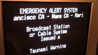 CALIFORNIA TSUNAMI TV WARNING 100AM FRIDAY MARCH 11 2011 [upl. by Cantone]