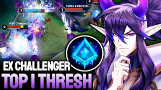 WILD RIFT THRESH  TOP 1 THRESH GAMEPLAY  EX CHALLENGER RANKED [upl. by Dnomayd]