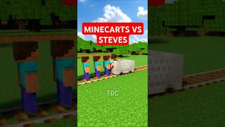 Big and Small Minecarts vs Steves [upl. by Shargel]