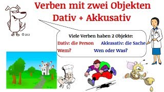 German Grammar  Verben mit Dativ und Akkusativ  Verben mit zwei Objekten  TEIL 4 [upl. by Aivlys]