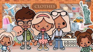 Shopping For Our Holiday Trip TO NEW YORK 🇺🇸  with voice  Toca Boca Life World Roleplay [upl. by Dickenson]