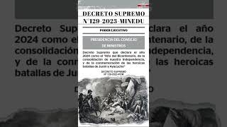 ✍DENOMINACIÓN DEL AÑO 2024 EN PERÚ [upl. by Atsirhc]