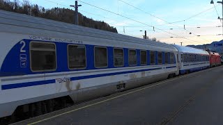 Feldkirch Nightjet EN40414➡️Zürich HB amp Dornbirn langer Güterzug und Railjet [upl. by Ariew]