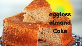 EGGLESS ALMOND CAKE  NO EGG ALMOND POUND CAKE [upl. by Aisek722]