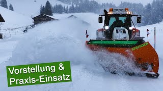 Winterdienst Springer Schneepflug SHL 33043 amp Steyr 6170 CVT  Einsatzvideo Schneeräumung extrem [upl. by Alexina]