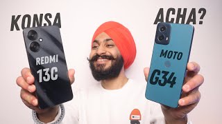 Best Budget 5G Phone Under ₹12000  MOTO G34 5G vs Redmi 13C 5G [upl. by Yrennalf66]