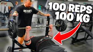 TRAINING WITH THE GYM REAPER  100KG X 100 REPS [upl. by Spring79]