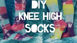 DIY Tie Dye Knee High Socks [upl. by Eirased781]