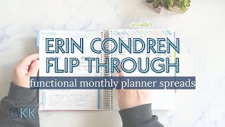 Erin Condren Functional Planner Flip Through How to Use a Monthly Planner to Organize and Simplify Y [upl. by Harlamert]