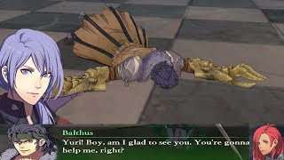 Fire Emblem Warriors Three Hopes  Yuri and Hapi reunite with Balthus  Balthuss death quote [upl. by Ellett]