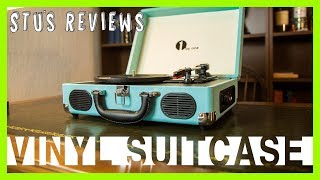 Vinyl Player in a Suitcase  1byOne Portable Record Player  Review [upl. by Atiker]