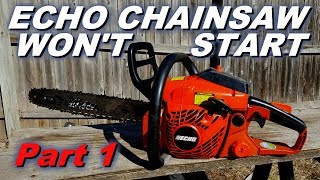 Why wont this Echo chainsaw start or run Diagnose it first [upl. by Bogie]