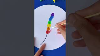 Threeyearold babies can draw feathers with cotton swabs Its simple and interesting Try it n [upl. by Nhaj]