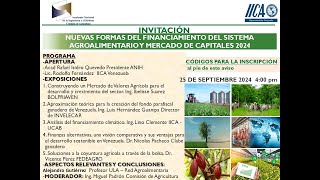 Foro Nuevas Formas de Financiamiento del Sistema Agroalimentario y el mercado de capitales [upl. by Jeannette]