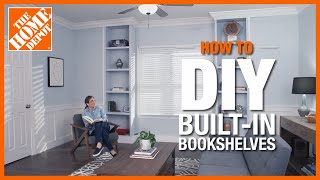 DIY BuiltIn Bookshelves  The Home Depot [upl. by Winograd373]