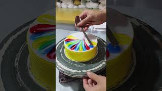 Multi Colour Cake Decoration ideas 💡 trending videoshorts youtubeshorts video [upl. by Nirmak]