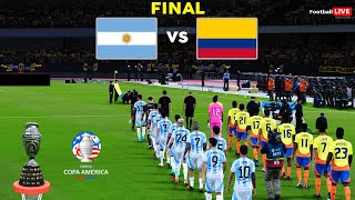 ARGENTINA vs COLOMBIA FINAL  COPA AMÉRICA 2024  PARTIDO COMPLETO  MESSI VS  JUEGO PES REALISTA [upl. by Mayes]