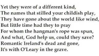 quotSeptember 1913quot by WB Yeats read by Tom OBedlam [upl. by Bacchus]