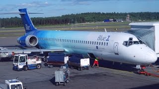 Last Flight on Blue 1 Boeing 717 Stockholm  Helsinki OHBLO [upl. by Aynom281]