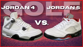 Air Jordan 4 Golf Shoes vs Air Jordan 5 Golf Shoes [upl. by Zitvaa968]