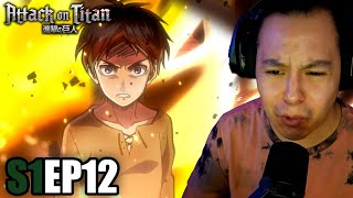 Attack on Titan 1x12💥Eren controla su Titán  REACCIÓN [upl. by Kaya197]