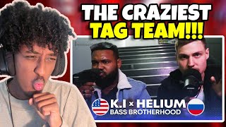 King Inertia 🇺🇸 x Helium 🇷🇺  Bass Brotherhood  GBB23  Live Session  YOLOW Beatbox Reaction [upl. by Thetes]