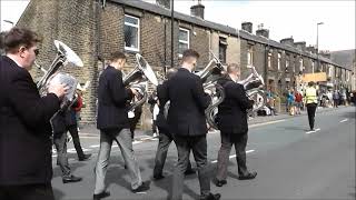 Whit Friday 2022 Hepworth Band at Greenfield [upl. by Eyllib]