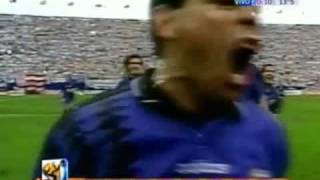 Incredible Argentina action and goal by Diego Maradona vs Greece World Cup 1994 [upl. by Amilah]