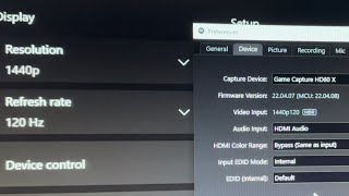 How to get 1440p 120hz HDR passthrough on Elgato HD60 X [upl. by Frasch772]