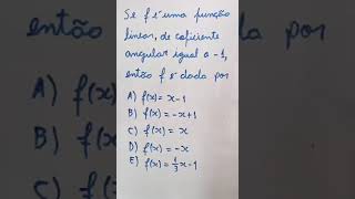 Função linear  Função do primeiro grau Função afim shorts funçãoafim [upl. by Latoye]