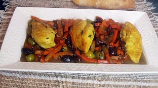 Recette à la poêle Mijoté de poulet en sauce [upl. by Petras]