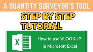 VLOOKUP in Excel  How can a Quantity Surveyor use it   Excel Tutorial [upl. by Attelra146]