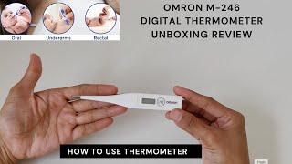 Omron Digital Thermometer Unboxing  Review  Omron MC246  Omron thermometer how to use [upl. by Juliane62]