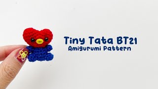 Tiny Tata BT21 Amigurumi Crochet Tutorial  Step by Step  FREE PATTERN [upl. by Krid]