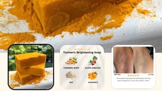 Glo Melanin Best Natural Turmeric Face Soap amp Scrub GLO MELANIN review [upl. by Salchunas]