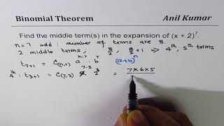 Binomial Expansion Two Middle Terms for Odd Exponent [upl. by Yenhpad227]