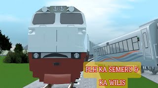 PLH KERETA API SEMERU DENGAN WILIS 2023 STASIUN WATES KERETA API TRAIN CRASH [upl. by Baptlsta]